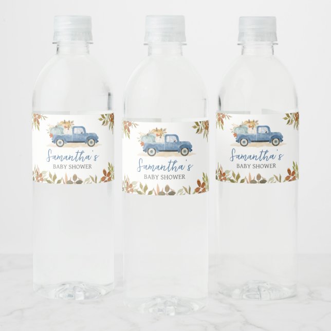 Blue Truck Fall Pumpkin Baby Dusche (Flaschen)