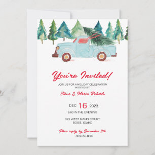 Blue Truck Fête Invitation