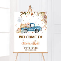 Blue Truck Pumpkin Baby Dusche Willkommen