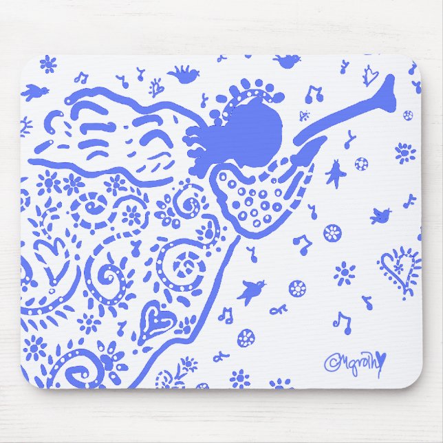 blue trumpet angel mousepad (Vorne)