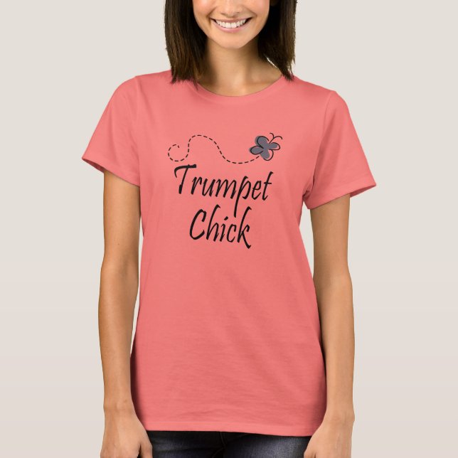 Blue Trumpet Chick T - Shirt (Vorderseite)