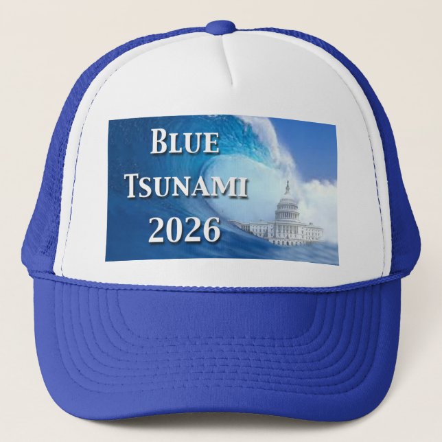 Blue Tsunami Election 2026 Truckerkappe (Vorderseite)