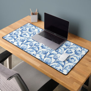 Blue Tulip motif floral vintage