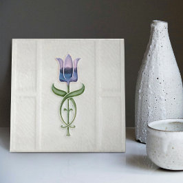 Blue Tulip Wall Deco, Jugendstil Art Deco Gibbons Fliese