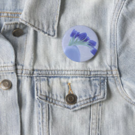 Blue Tulips Still Life Button