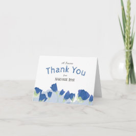 Blue Tulips Sweet 16 Danke Karte