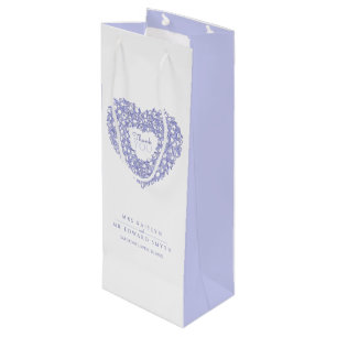 Blue Tullip Herzkunst danke Gastgeschenk Hochzeit Geschenktüte Für Weinflaschen