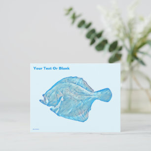 Blue Turbot Postkarte