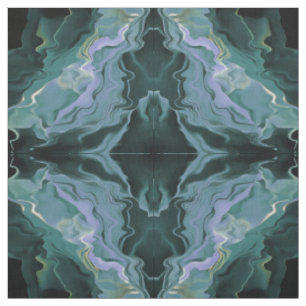 Blue Turbulence Acrylic Pour Abstrakt Art Stoff