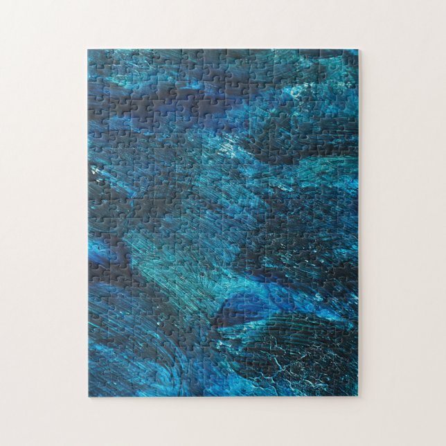 Blue Turqouise Glitzer Brush Stroke (Vertikal)