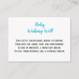 Blue Twin Baby Boys wollen Baby Dusche Begleitkarte