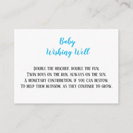 Blue Twin Baby Boys wollen Baby Dusche Begleitkarte