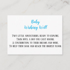 Blue Twin Baby Boys wollen Baby Dusche Begleitkarte