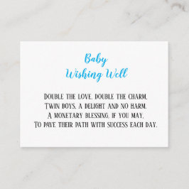 Blue Twin Baby Boys wollen Baby Dusche Begleitkarte