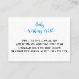 Blue Twin Baby Boys wollen Baby Dusche Begleitkarte