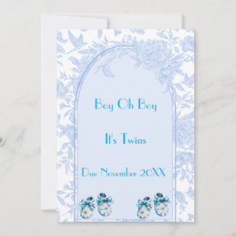 Blue Twin Boys Pregnancy Ankündigung