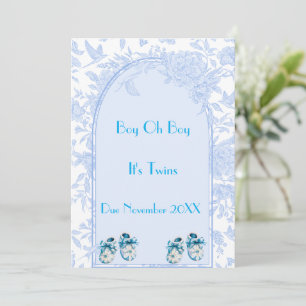 Blue Twin Boys Pregnancy Ankündigung