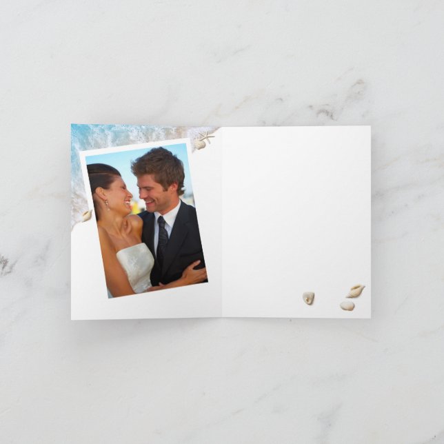 Blue Two Less Fish in Sea Foto Danke Karte (Innenseite)