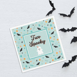 Blue Two Spooky Niedlich Ghost Halloween Serviette