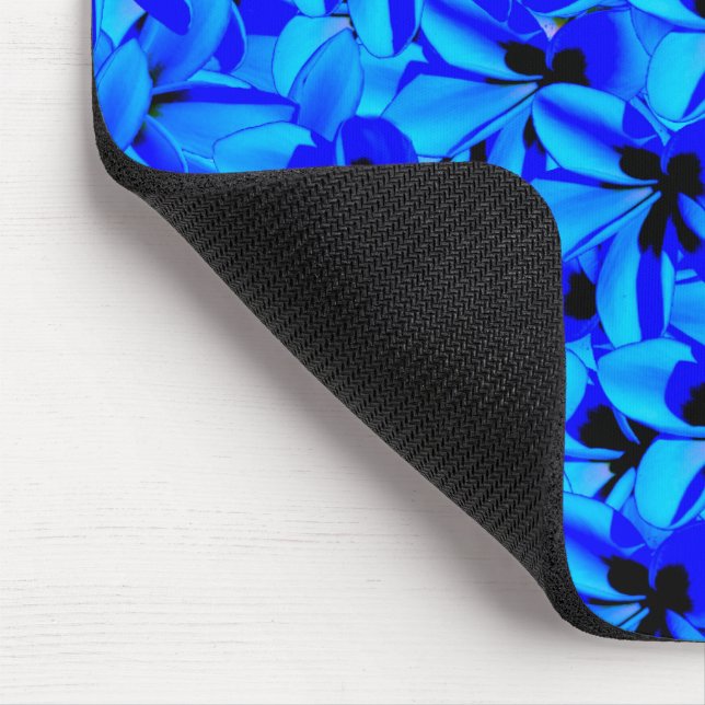 Blue Two Toned Frangipanis, Mousepad (Ecke)