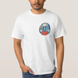 Blue Typ gemischte Medien T-Shirt