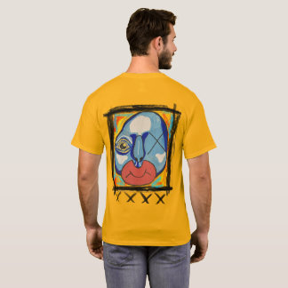 Blue Typ gemischte Medien T-Shirt