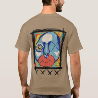 Blue Typ gemischte Medien T-Shirt