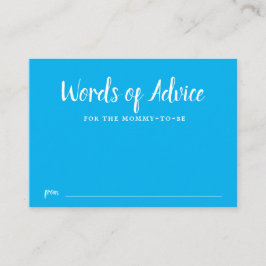 Blue Typography Boy Baby Shower Addon Begleitkarte