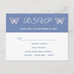 Blue UAWG Butterfly Wedding Butterfly Party Einladungspostkarte