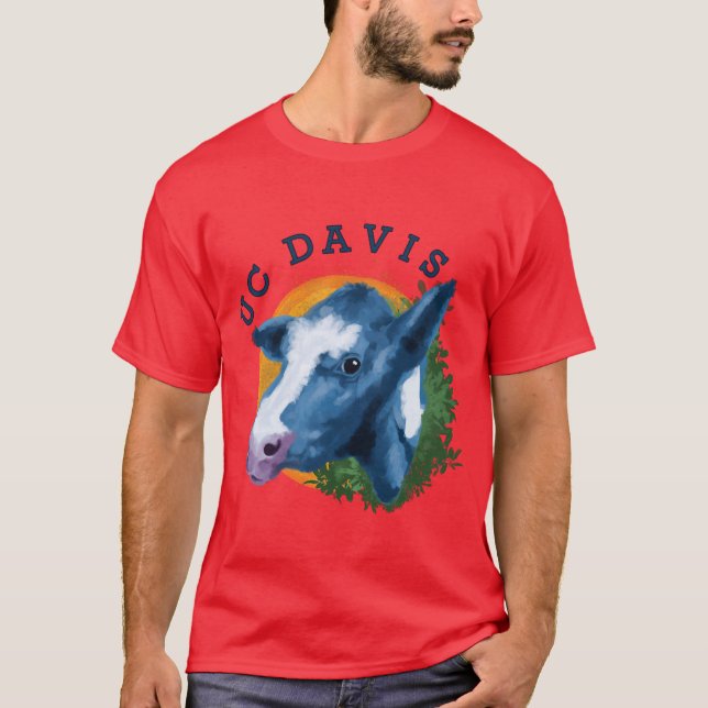 Blue UC Davis Cow T-Shirt (Vorderseite)