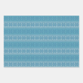 Blue Ugly Christmas Sweater Geschenkpapier Set