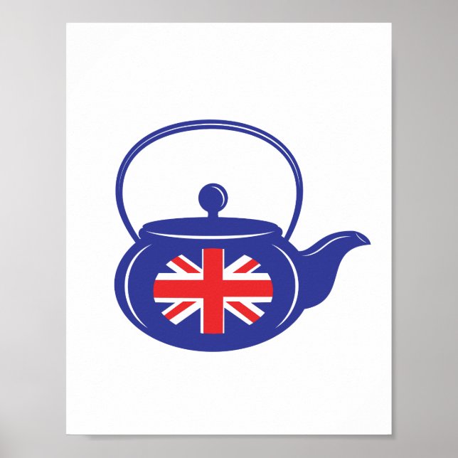 Blue UK Teapot Poster (Vorne)