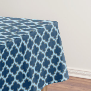 Blue und Baby Blue Trellis, Lattice, Quatrefolie Tischdecke