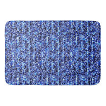 Blue und Black Cheetah Print Bath Mat