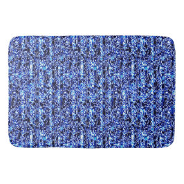 Blue und Black Cheetah Print Bath Mat Badematte
