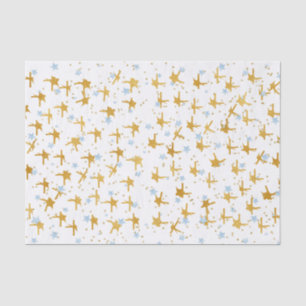 Blue und Gold Stars Confetti Tissue Paper Seidenpapier