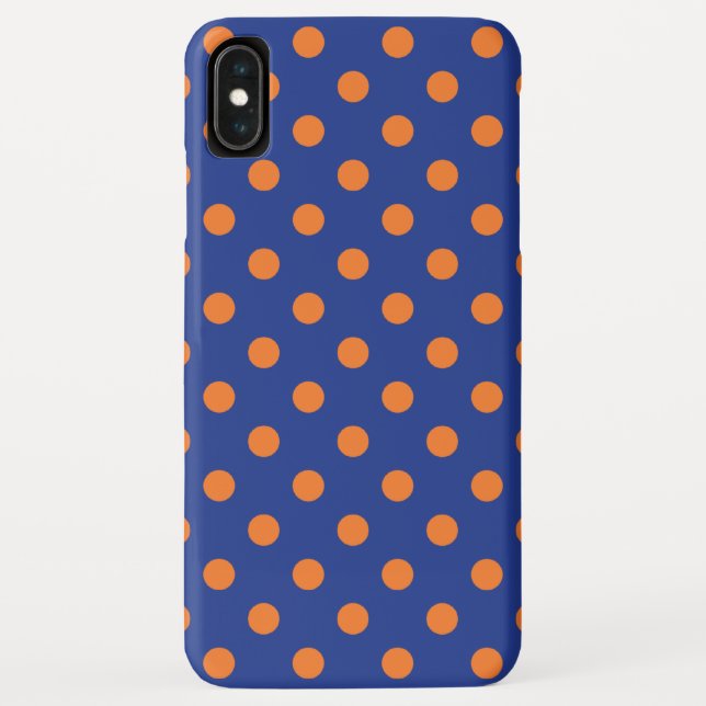 Blue und Orange Polka Dots Case-Mate iPhone Hülle (Rückseite)