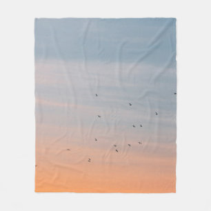 BLUE- UND ORANGE-SKIEN-FLOCK FLEECEDECKE