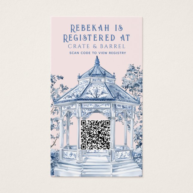 Blue und White Chinoiserie Gazebo | Gift-Registrie (Vorderseite)