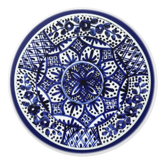 Blue und White Talavera Seis Keramikknauf