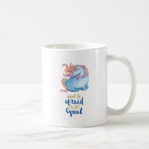 Blue Unicorn Inspiration Zitat Kaffeetasse