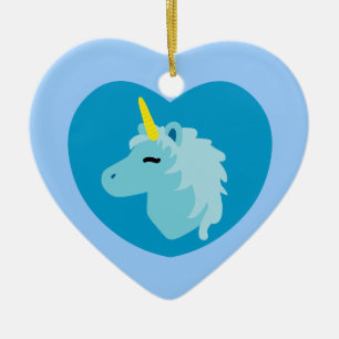 Blue Unicorn Keramikornament