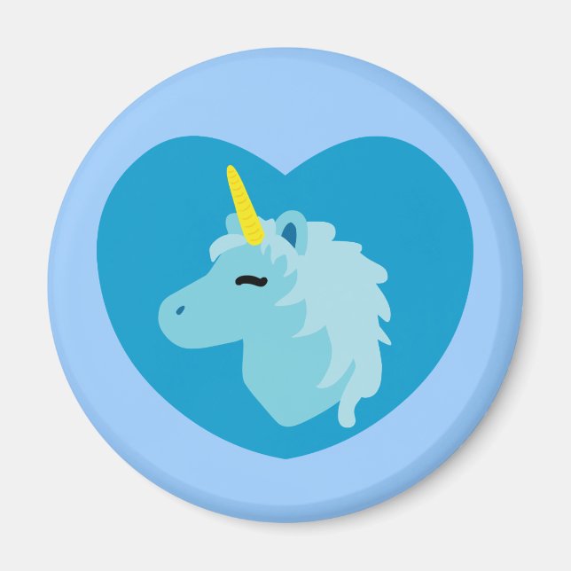 Blue Unicorn Magnet (Vorne)