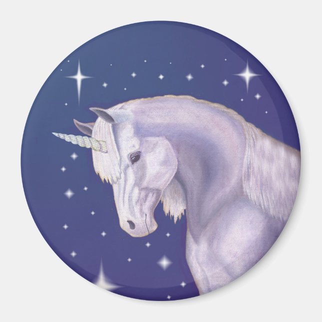 Blue Unicorn-Magnet Magnet (Vorne)