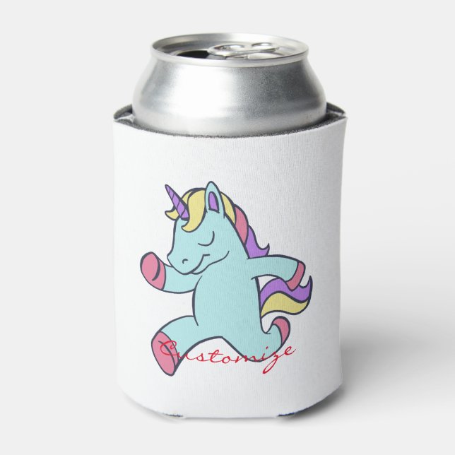 Blue Unicorn Running Thunder_Cove Dosenkühler (Kanne Vorderseite)