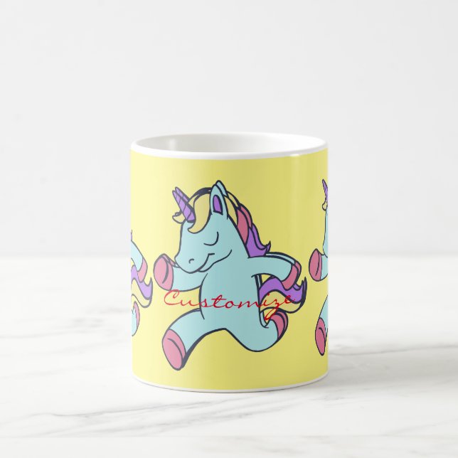 Blue Unicorn Running Thunder_Cove Kaffeetasse (Mittel)