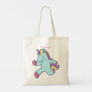 Blue Unicorn Running Thunder_Cove Tragetasche