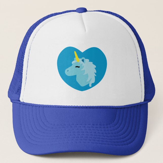 Blue Unicorn Truckerkappe (Vorderseite)