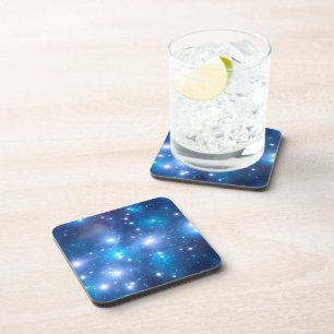 Blue Universe Stars + Ihre Ideen Getränkeuntersetzer
