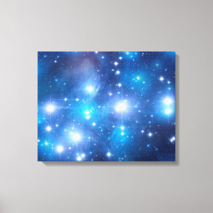 Blue Universe Stars + Ihre Ideen Leinwanddruck